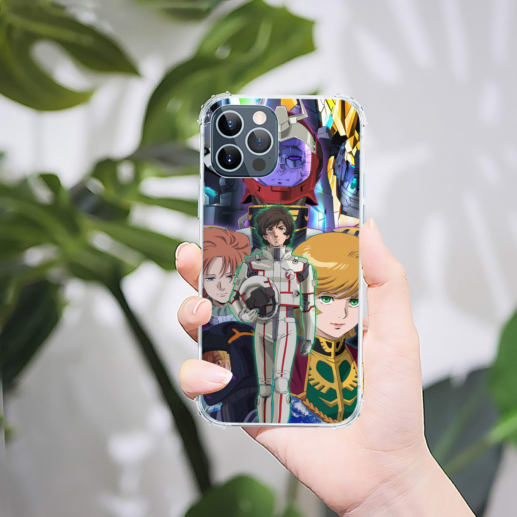 （画像用） 機動戦士ガンダム Mobile Suit Gundam 【iPhone 12シリーズ対応】透明スマホケース（クリアソフトケース）